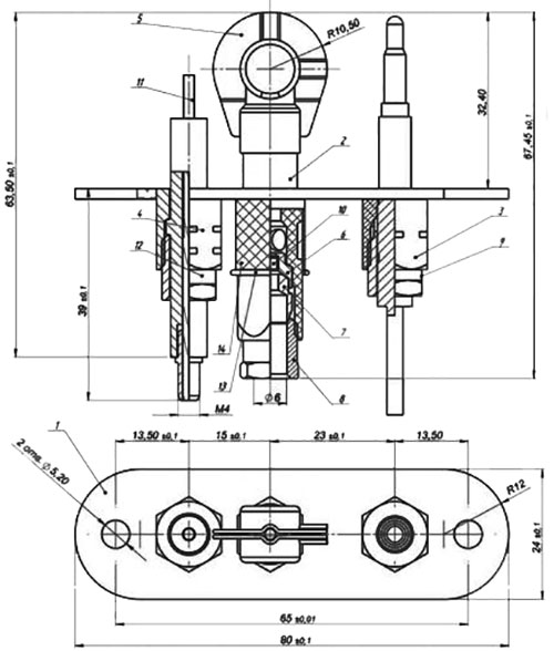 Рис.1. Общий вид горелки ЗГ-Д-ОВ серия 1443-130