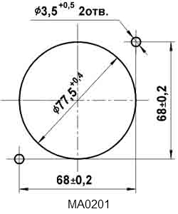 Схема установки прибора МА0201 в щит 