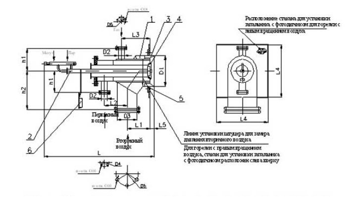 Схема Горелки ГМГ-2