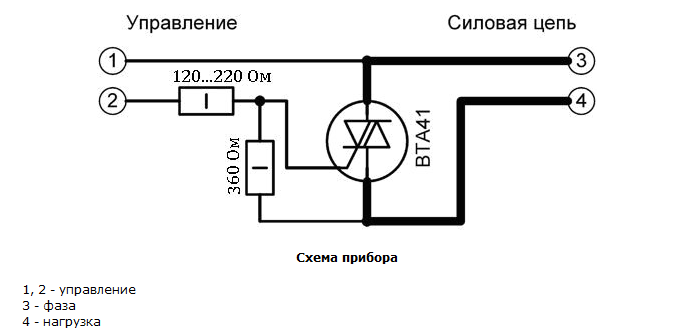 Схема БС Симисторные блоки