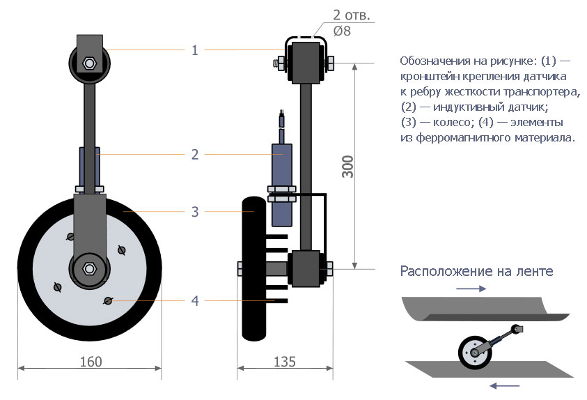 схема и габариты датчика ДСТЛ-002 