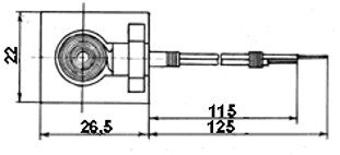 Габаритные и установочные размеры Датчика ТП-251