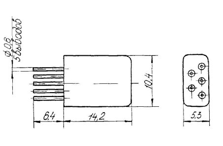 Габаритные и установочные размеры Реле РЭК-23