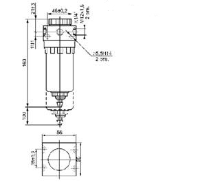 Габаритные и установочные размеры Фильтра П-МК-02.06