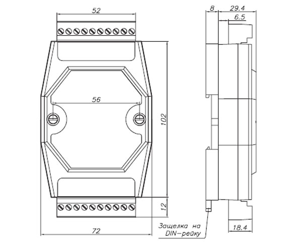 Размеры PSA-03Ex