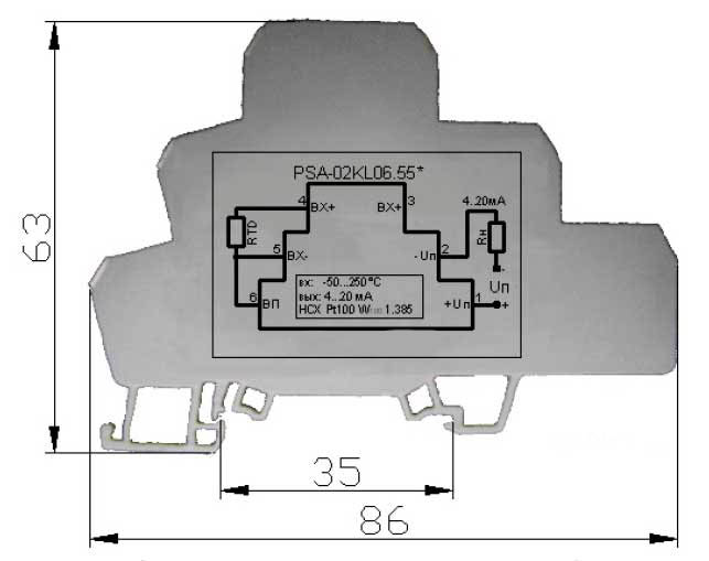 Габариты PSA-02KL.06.55