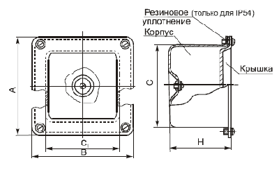 Габаритные и установочные размеры Коробки У-994, У-996