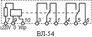 Схемы подключений и расположения выводов ВЛ-54