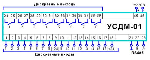 Схема подключения  УСДМ-01