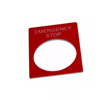 Табличка маркировочная EMERGENCY STOP прямоугольная фото 1